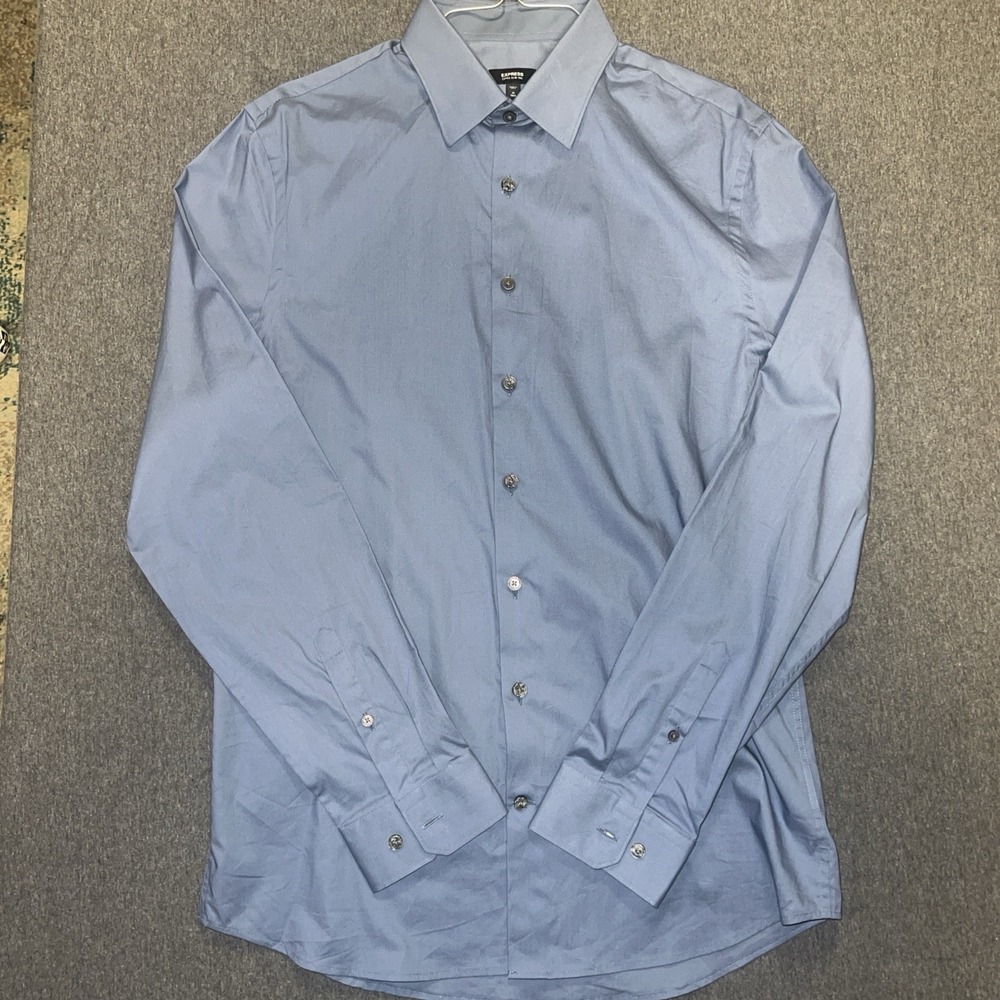 Express Long Sleeve Shirt Men's Size M Extra Slim Blue